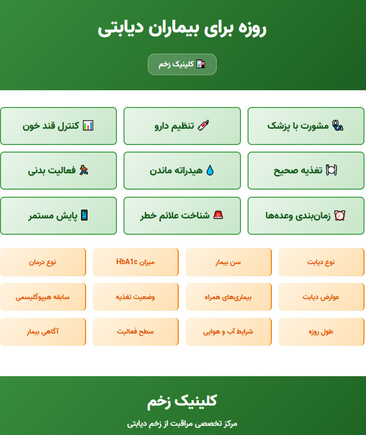 روزه روزه برای بیماران دیابتی