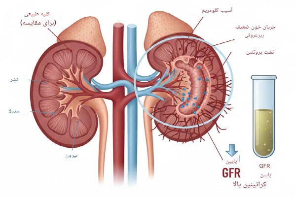 8 تأثیر دیابت بر کلیهها